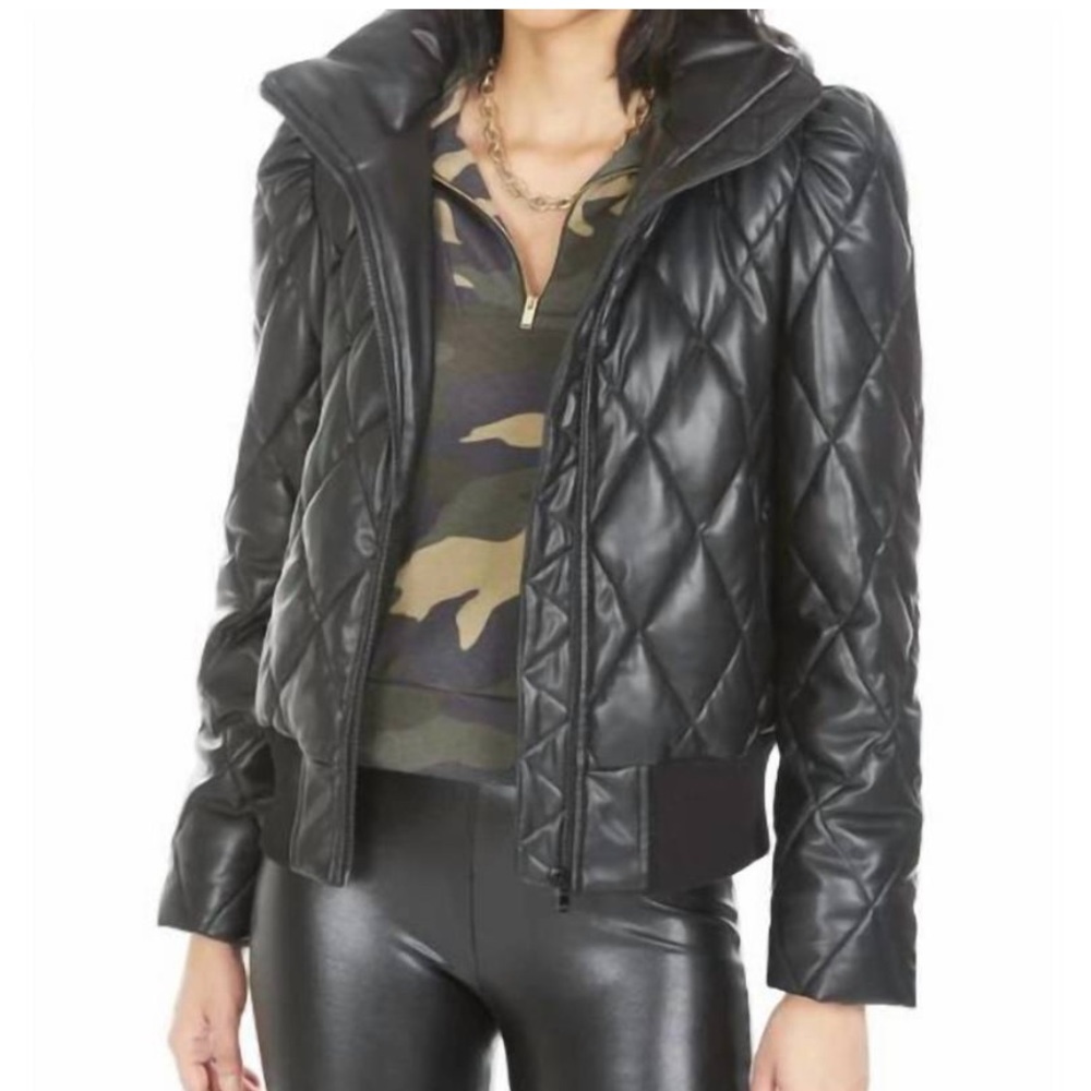 NWT Generation Love Beau Puffer Vegan Leather Removable Hood Size Large